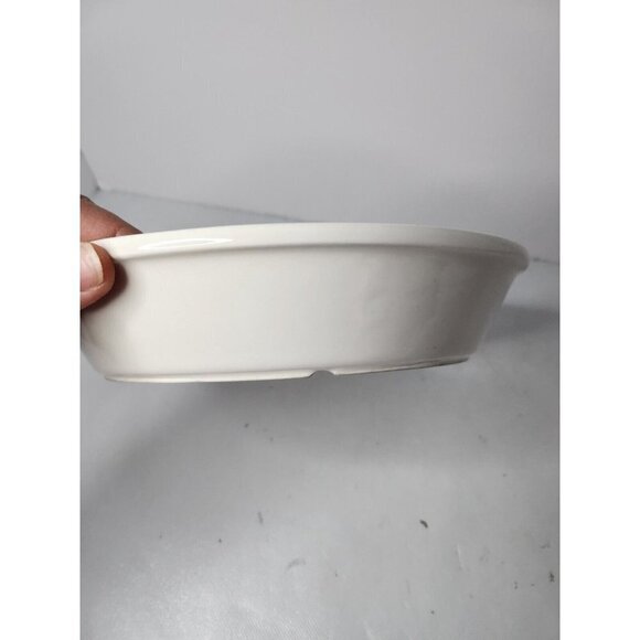 𝅺VINTAGE California Pottery Blue Duck Design Pie Plate Baking Dish Ovenware 10" - Picture 3 of 8